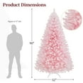 thumbnail image 2 of Yaheetech 7.5ft Pre-lit Artificial Christmas Tree with Foldable Stand, Pink, 2 of 11
