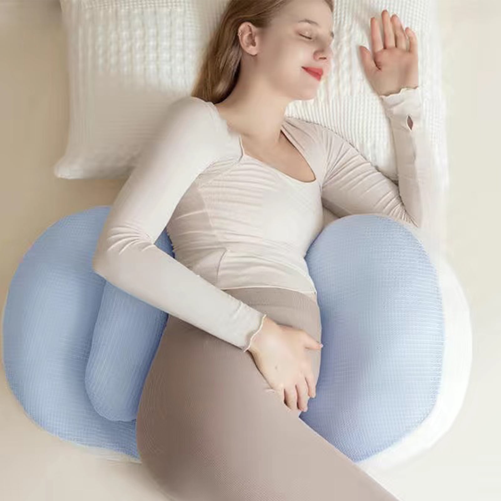 Body Pillow Pregnancy Pillow Waist Support Pillow Supportive Pillow for Pregnant Women Promote Relaxation Restful Sleep