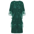 thumbnail image 4 of Miutii Womens 2pcs Elegant Plus Size Dress Set Evening Cocktail Mother's Dress Embroidery Lace Cover Green S, 4 of 9