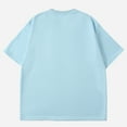 thumbnail image 3 of ZCFZJW Baggy Shirts for Men Candy Color Print Summer Short Sleeve Casual Round Neck Pullover Tshirt Tops Loose Fit Oversized Basic Tee Shirt Light Blue XXL, 3 of 3