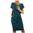thumbnail image 2 of Summer Dresses for Women 2025, Casual Dresses for Women,Women's Summer Casual Dress Short Sleeve Party Evening Pocket Ladies Flowy Comfortable Stylish Versatile Lightweight Fashion, 2 of 6