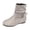 Gray, variant on Women's Orthopedic Slip On Ankle Booties, Soft Suede Mid Calf Boots, Low Hidden Wedge Indoor Outdoor Daily Walking Boots Black