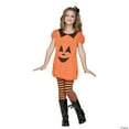 thumbnail image 2 of Fun World Girls' Jack-O'-Lantern Tunic Costume - Size 12-14, 2 of 3
