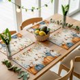 thumbnail image 5 of Orange Blue Pumpkins Fall Placemats Set of 4, Thanksgiving Maple Leaf Retro Washable Wipeable Table Mats for Dining Tables, Indoor Outdoor Kitchen Place Mats for Holiday Party Table Decor, 5 of 9