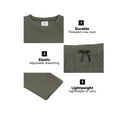 thumbnail image 6 of Little Donkey Andy Women's Fleece Lined Thermals Underwear Set Base Layer Long Johns Cold Weather Top Bottom Olive Green Medium, 6 of 7