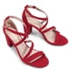 thumbnail image 3 of Dream Pairs Sandalias De Tacón Bajo Y Grueso Con Correa En El Tobillo Para Mujer, Talla 5, Rojo/Ante Madison, 3 of 9