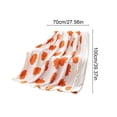 thumbnail image 3 of Fall Pumpkin Sherpa Throw Blanket, 28"×40" Plush Flannel Blanket with Orange Pumpkin Print, Soft Warm Reversible Seasonal Throw, Decorative Couch Cover for Thanksgiving Bedroom Living Room Decor, 3 of 6