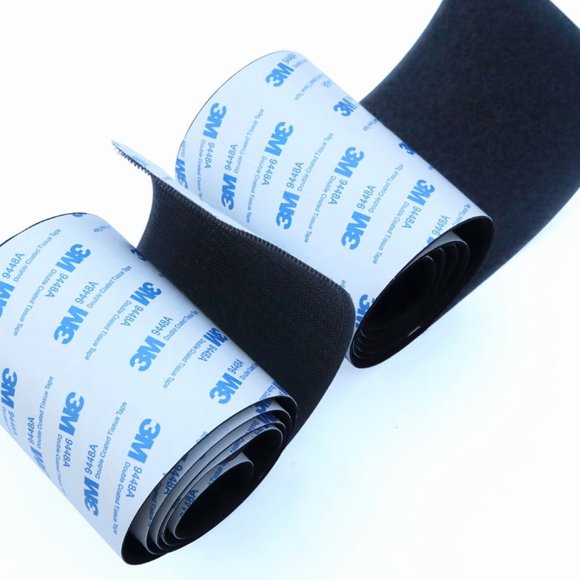 Ruban Adhésif Velcro Noir Industriel - 100 mm de Large, Robuste, Résistant aux Intempéries pour Garage et Artisanat