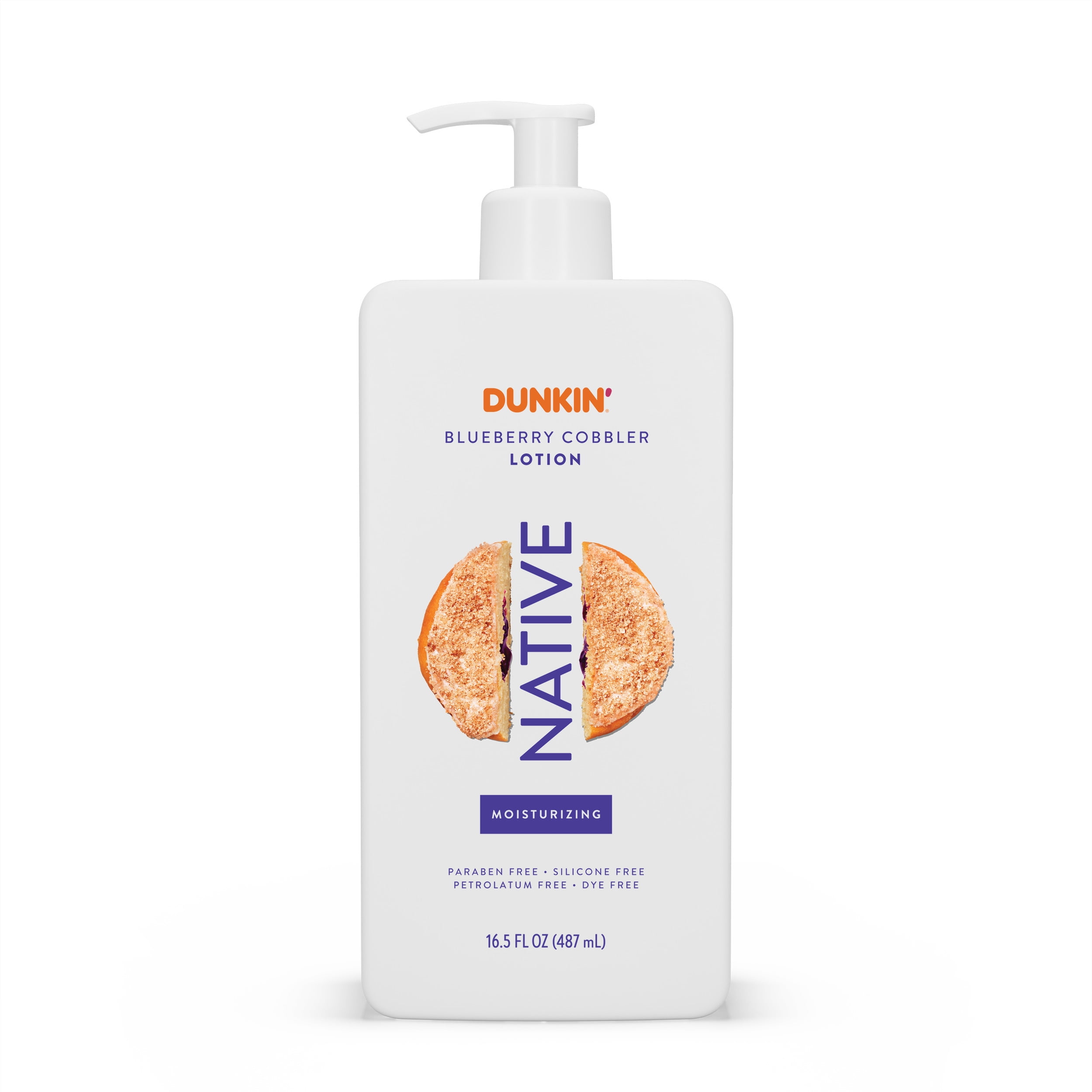 Native Dunkin Moisturizing Body Lotion, Blueberry Cobbler ,16.5 oz