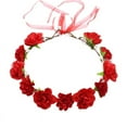 thumbnail image 1 of New Handmade Mori Simulation Fabric Flower Wreath Adjustable Bohemian Wreath Hair Bands, 1 of 4