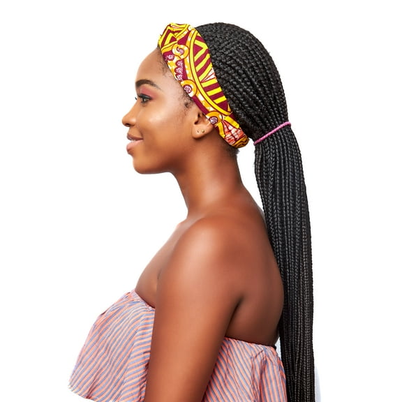 Wine And Yellow Ankara Interlock Headband