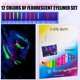 thumbnail image 4 of Juego de lápiz delineador de ojos líquido brillante de 12 colores Halloween para festival de música de fiesta Rave, 4 of 9