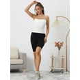 thumbnail image 4 of Unique Bargains Women's Bandeau Camisole Spaghetti Strap Padded Sleeveless Tank Top L White, 4 of 6