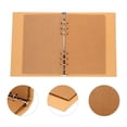 thumbnail image 3 of 1 Set Kraft Paper Binder Refillable Notebook Cover Loose-leaf Notebook Shell Students Binder Shell Binder Cover Binder Notebook Binder Cover Kraft Paper Binder Reusable Notebook Shell, 3 of 8