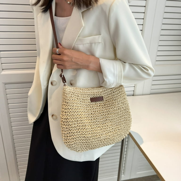 TBOLINE Women's Unisex Adult Summer Straw Crossbody Bag TBOLINE Women's Unisex Adult Summer Straw Crossbody Bag