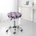 thumbnail image 5 of Kdxio record rock music Skull Print Stool Covers Round,Stretch Round Bar Stool Covers Washable Bar Stool Cushion Slipcover for 12-15 Inch Chair, 5 of 5