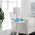 thumbnail image 5 of SAFAVIEH Walter 19 in. Whale Blue Ceramic Table Lamp with 100% White Cotton Shade, 5 of 6