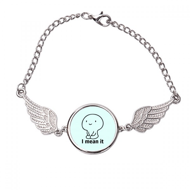 Mira con seriedad esa cara bonita. Pulsera pulsera pulsera alas de ángel pulsera
