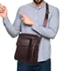 thumbnail image 2 of Bolso de bandolera de los hombres PU de cuero con cremallera resistente al desgaste Bolso bandolera Bandolera para negocios y ropa informal - Tamaño grande (marrón), 2 of 5