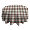 thumbnail image 4 of Green and Red Christmas Plaid Pattern Round Tablecloth 60"x60",Wrinkle Wipeable Table Cloth for Kitchen Dining Room Picnic Patio Party, 4 of 6