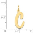 thumbnail image 3 of 14K Yellow Gold Charm Pendant Themed 22 mm 12 Large Script Initial C, 3 of 3