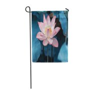 SIDONKU Green Water Lotus Flower and Plants Pink Aquatic Bean Beautiful Garden Flag Decorative Flag House Banner 28x40 inch