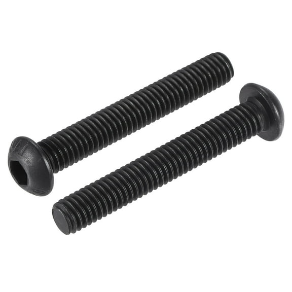 Uxcell M6x40mm Hex Socket Button Head Bolts Alloy Steel Blackening 10 Pack