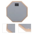 thumbnail image 4 of Almohadilla de tambor de 8 pulgadas de madera para práctica profesional, ajustable, antideslizante, amortiguador (gris), 4 of 14