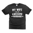 thumbnail image 2 of Mens Awesome Husband T-shirt Gift From Wife Valentine's Day Husband Shirt Hubby Gifts For Him (Small Grey), 2 of 6
