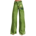 thumbnail image 2 of Luowei Women's Loose Fashion Plus Size Printed Casual Pants, Green, XXL, 2 of 4