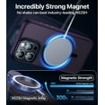 thumbnail image 3 of Strong Magnetic for iPhone 15 Pro Max Case, [Compatible with MagSafe] [Military-Grade Drop Tested]Shockproof Protective Slim Translucent Matte Phone Case for iPhone 15 Pro Max Case, Deep Purple, 3 of 14