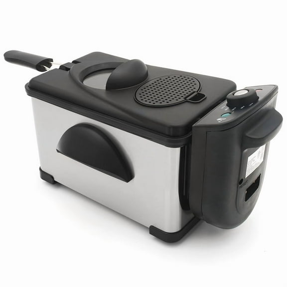 Elite Cuisine EDF0150 Stainless Steel 2Qt. Immersion Deep Fryer