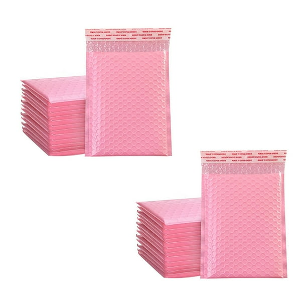 100PCS Bolsas de Sobres de Espuma Sobres Acolchados Autosellados Sobres Acolchados con Bolsa de EnvíO de Bolsa de Embalaje Rosa