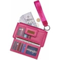 thumbnail image 4 of Wrangler Minimalist Wristlet Wallet with Phone Slot & RFID Protection & Smooth Zipper, Hot Pink, 4 of 7