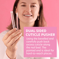thumbnail image 3 of Czech Glass 2-Pack Cuticle Pusher Set by Bona Fide Beauty - Duel Ended Manicure Sticks in Clear, 3 of 7