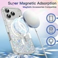 thumbnail image 4 of JETech Glitter Case for iPhone 17 Pro 6.3-Inch Compatible with MagSafe, Clear Cute Bling Sparkle for Women and Girls, Shiny Shockproof Magnetic Sparkly Phone Cover (Clear), 4 of 6