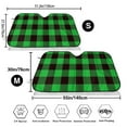 thumbnail image 3 of Fotbe Buffalo Plaid Green Black Car Windshield Sunshade | Sun Visor Protector Front Window Shade, Keeps Out UV Rays, Keeps Your Vehicle Cool-Medium, 3 of 7