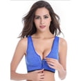 thumbnail image 4 of SAYFUT Women's Shirred Front Zipper Closure Sports Bra High Impact Support Mesh Racerback Workout Bras with Removable Pads, 4 of 6
