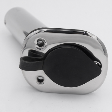 Amarine Made 2-Pack 30° Stainless Steel Flush Mount Fishing Rod Holders For Boats