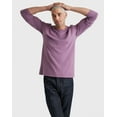 thumbnail image 5 of Hanes Long Sleeve Cotton T-Shirt Unisex Garment Dyed Tee Crewneck Cotton, 5 of 8