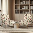 thumbnail image 4 of HELLHERO Elastic Bottom Armless Accent Chair Soft Cover for Living Room, Dustproof Armless Accent Chair Cover Slipcover, Valentine Hummingbird, 4 of 8
