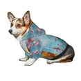 thumbnail image 6 of Goofa Woman Under Blossoming Tree Pattern Small Dog Sweater Hoodies Pet Grey Hooded Soft Fleece Sweatshirts with Pocket Fall Winter Puppy Cat Sweaters Warm Clothes-X-Small, 6 of 8