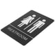 thumbnail image 5 of Unisex Restroom Sign with Braille for Shop Use PVC Material Black Color 3D Design, 5 of 5