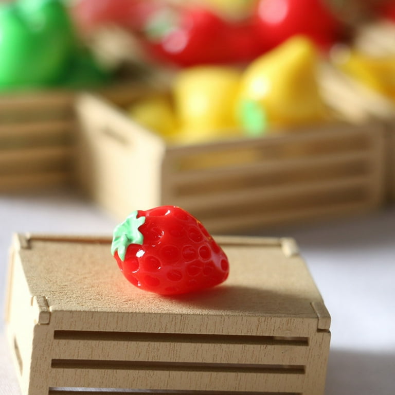 Yesbay Pcs Dollhouse Fruit DIY Handcrafted Resin Mini Dollhouse