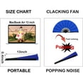 thumbnail image 5 of Large Folding Fans Rave Hand Clap Fan Popping Fan for Line Dancing, Big Foldable Clacking Fans for Boots On The Ground Dance Festival, Dancing, Performance (Blue), 5 of 6