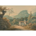 thumbnail image 2 of John Warwick Smith 24x18 Black Ornate Framed Double Matted Museum Art Print Titled: The Hermitage at Frascati, 2 of 5