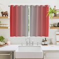 thumbnail image 2 of Red Grey Ombre Kitchen Curtains 72 Inch Length, Modern Gradient Abstract Art Grommet Top Bedroom Living Room Curtains, Light Filtering Cafe Curtain Drapes 2 Panels Set 104''x72'', 2 of 9