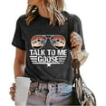 thumbnail image 3 of Women's Summer Short Sleeve T-Shirt Talk to ME Goose Letter Print Fashion Crew Neck Tee, 3 of 5
