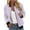 03#Light Purple, variant on Women's Bomber Jacket Casual Coat Zip Up Spring Fall Clothes with Pockets