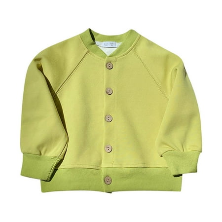 

LUOGENLI Jackets for Girls 7-8 Boys and Girl Toddler Long Sleeve Up and Cardigan Sweaters Jackets for Girls 8-10 Girls Jackets 4T Green 3-4 Years